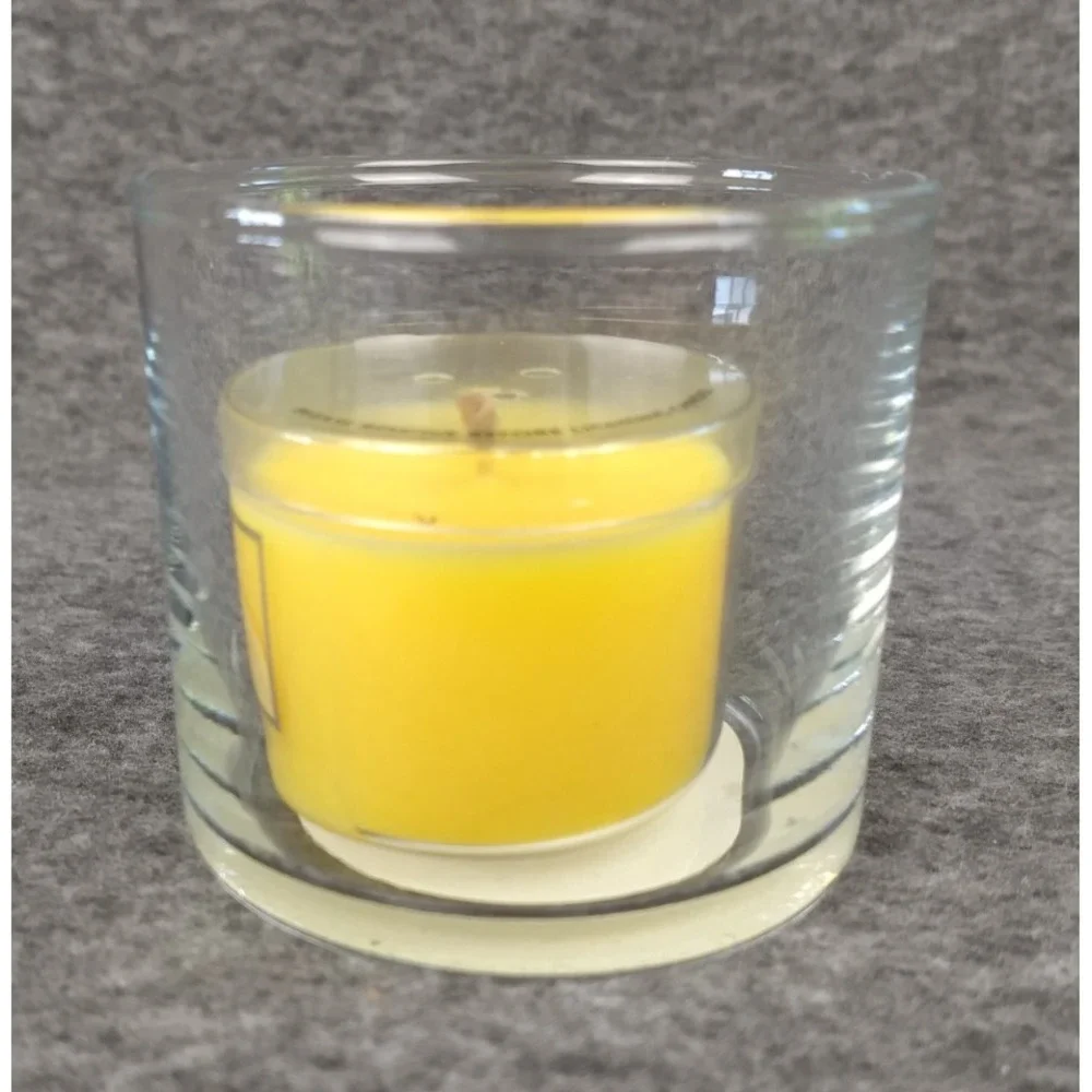 Slatkin Co Bath Body Works Mini‎ Candle CREAMY PUMPKIN 1.6 oz Clear Glass Holder